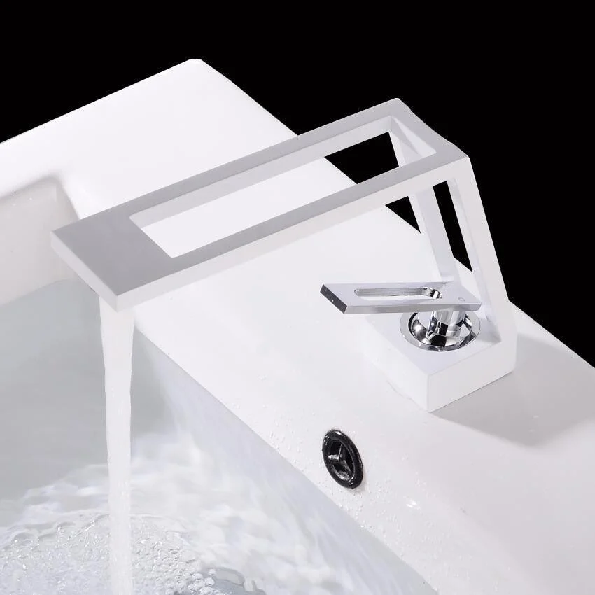 Index Bath Solid Brass Tap Hollow Bathroom Basin Tap Cold & Hot Water Mixer Sink Tap -Bathlova