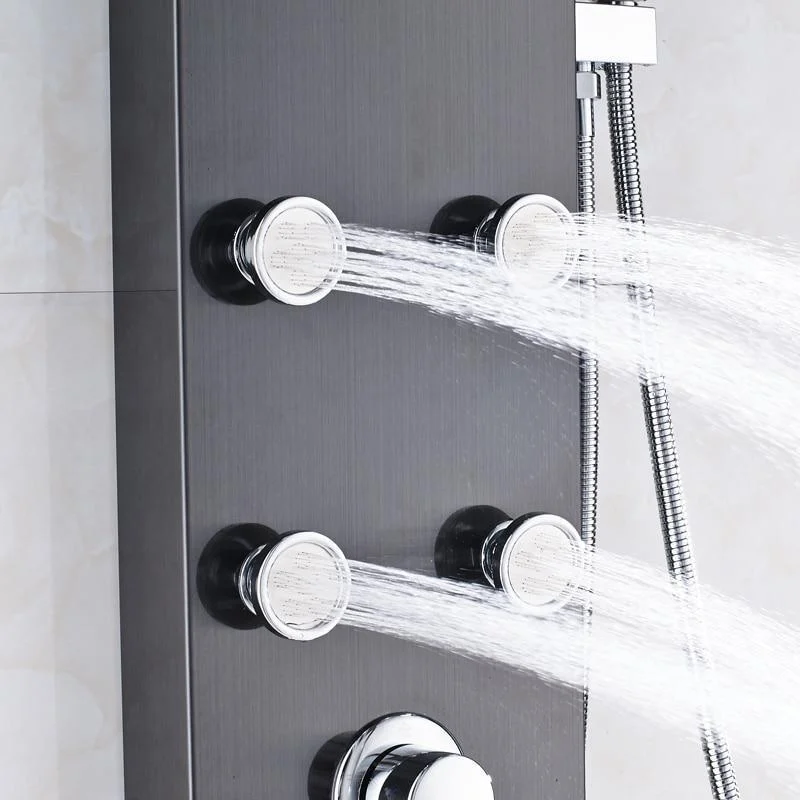 Index Bath Stainless Steel Shower Panel And Jet Rain Shower With Thermostatic Mixer Tap -Bathlova