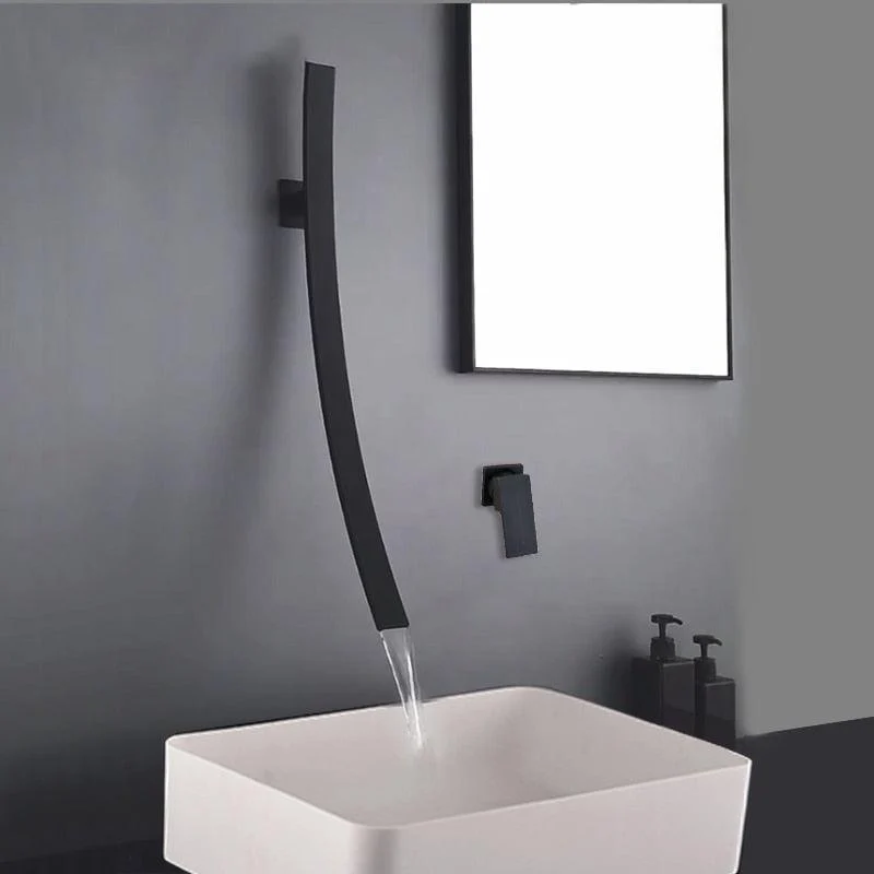 Index Bath Waterfall Spout Wall Mounted Basin Tap Single Handle Bath Tap -Bathlova