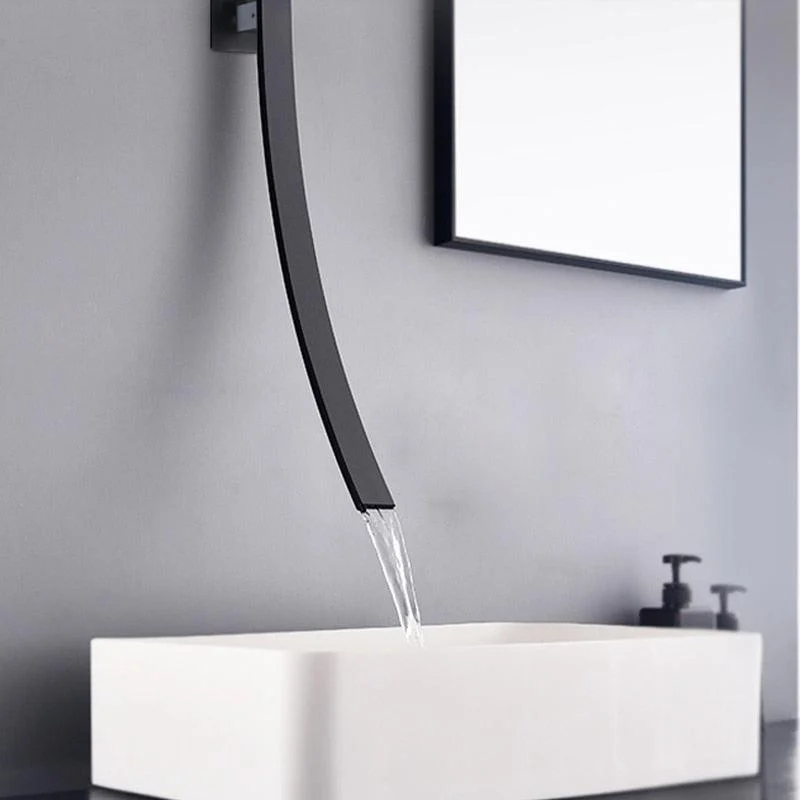 Index Bath Waterfall Spout Wall Mounted Basin Tap Single Handle Bath Tap -Bathlova