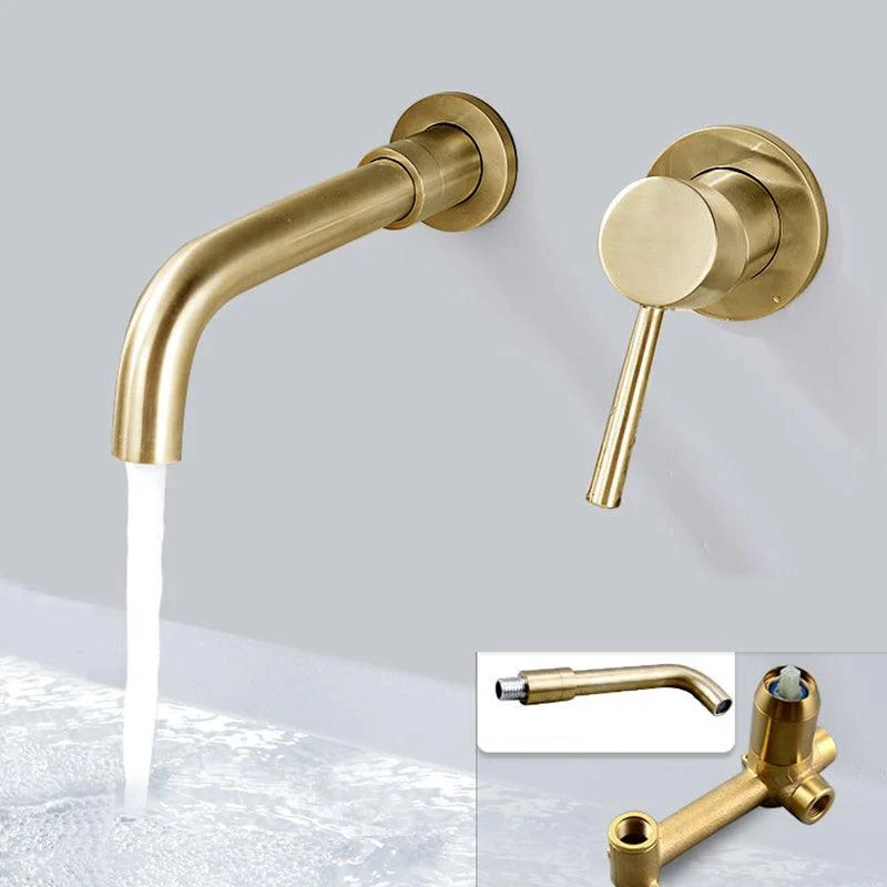 Industrial Bathroom Tap Brass Lever Handles 2 Hole Taps Wall Mounted Tap -Bathlova