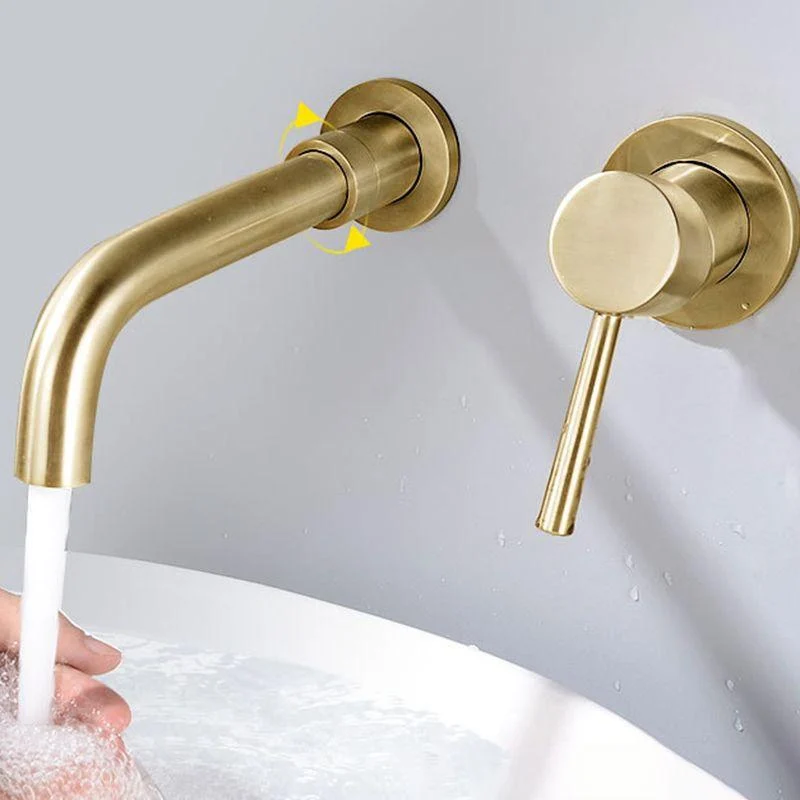 Industrial Bathroom Tap Brass Lever Handles 2 Hole Taps Wall Mounted Tap -Bathlova