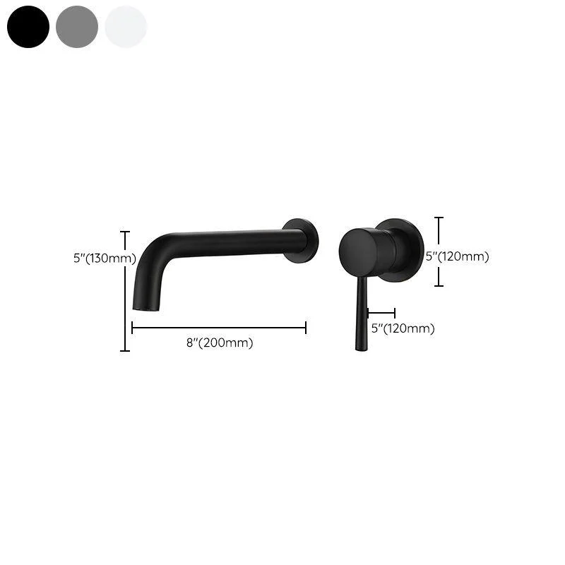 Industrial Sink Tap Brass Lever Handles Low Arc Wall Mounted Bathroom Tap -Bathlova