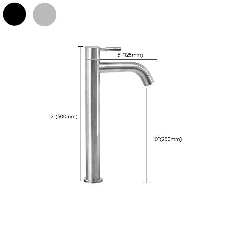 Industrial Vessel Tap Stainless Steel Lever Handle Bathroom Tap -Bathlova