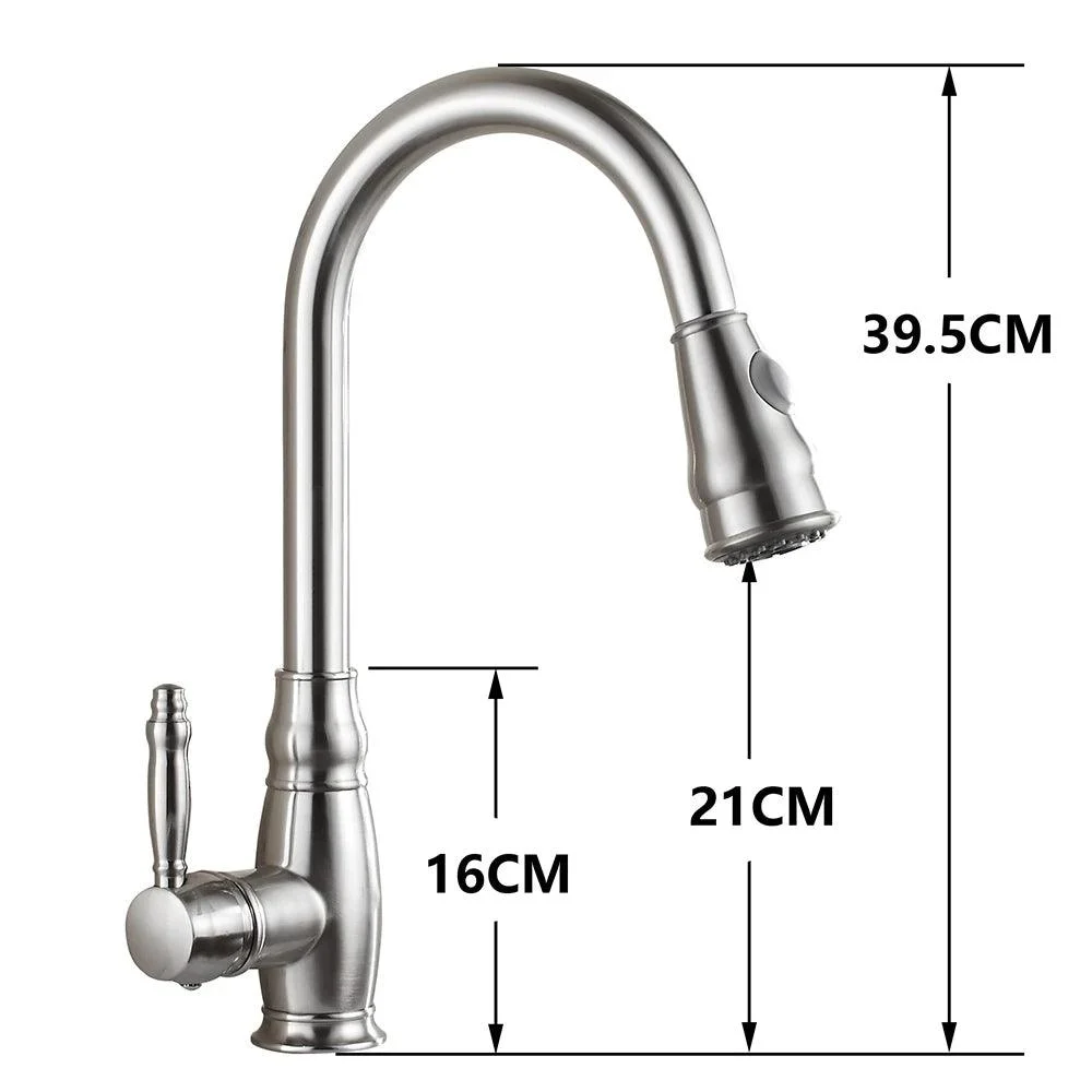 Kitchen Mixer Black Pull Out Kitchen Tap Deck Mount Kitchen Tap -Bathlova