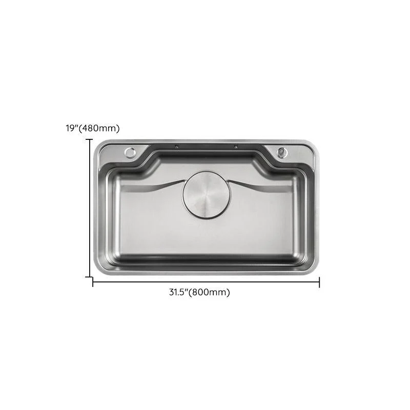 Kitchen Sink Basket Strainer Stainless Steel Undermount Kitchen Sink with Cutting-Board -Bathlova