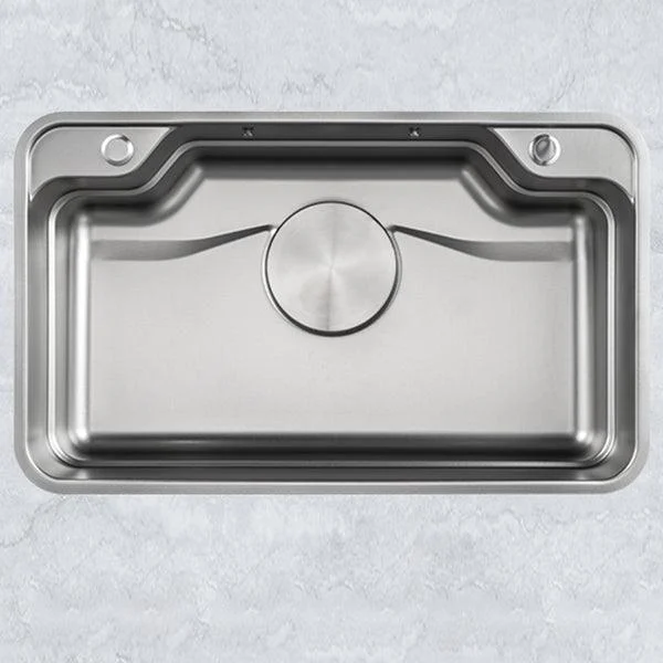 Kitchen Sink Basket Strainer Stainless Steel Undermount Kitchen Sink with Cutting-Board -Bathlova