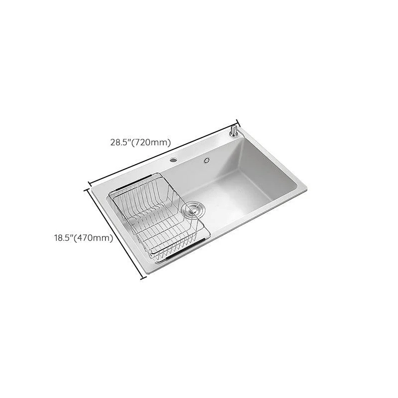 Kitchen Sink Ceramic Rectangular Anti-spill Pull-out Tap Sink -Bathlova