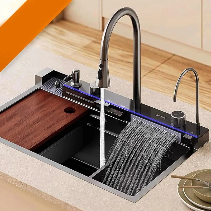 Kitchen Sink Large Single Multifunction Digital Display Kitchen Sink -Bathlova