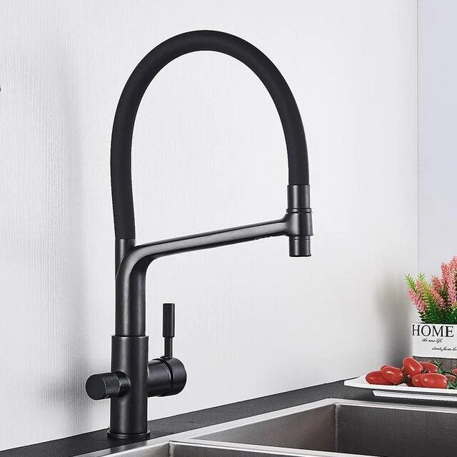 Kitchen Sink Pure Water Tap Pull-down Kitchen Tap 360 Rotation -Bathlova