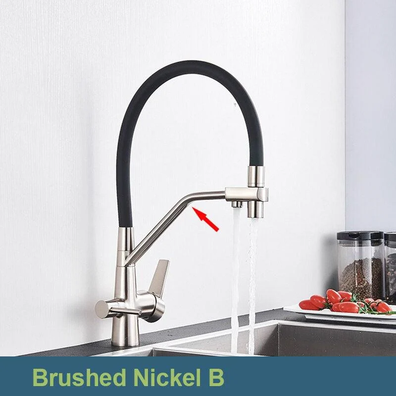 Kitchen Sink Pure Water Tap Pull-down Kitchen Tap 360 Rotation -Bathlova