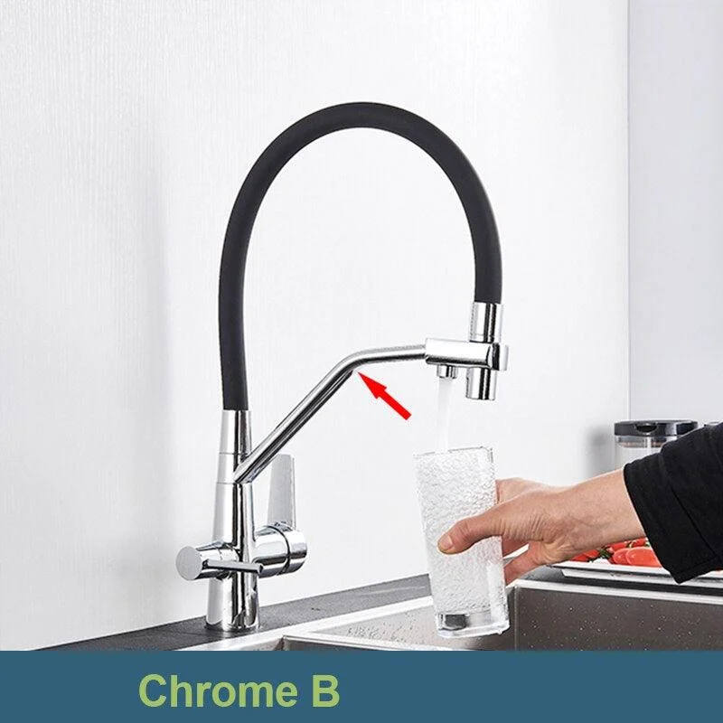 Kitchen Sink Pure Water Tap Pull-down Kitchen Tap 360 Rotation -Bathlova