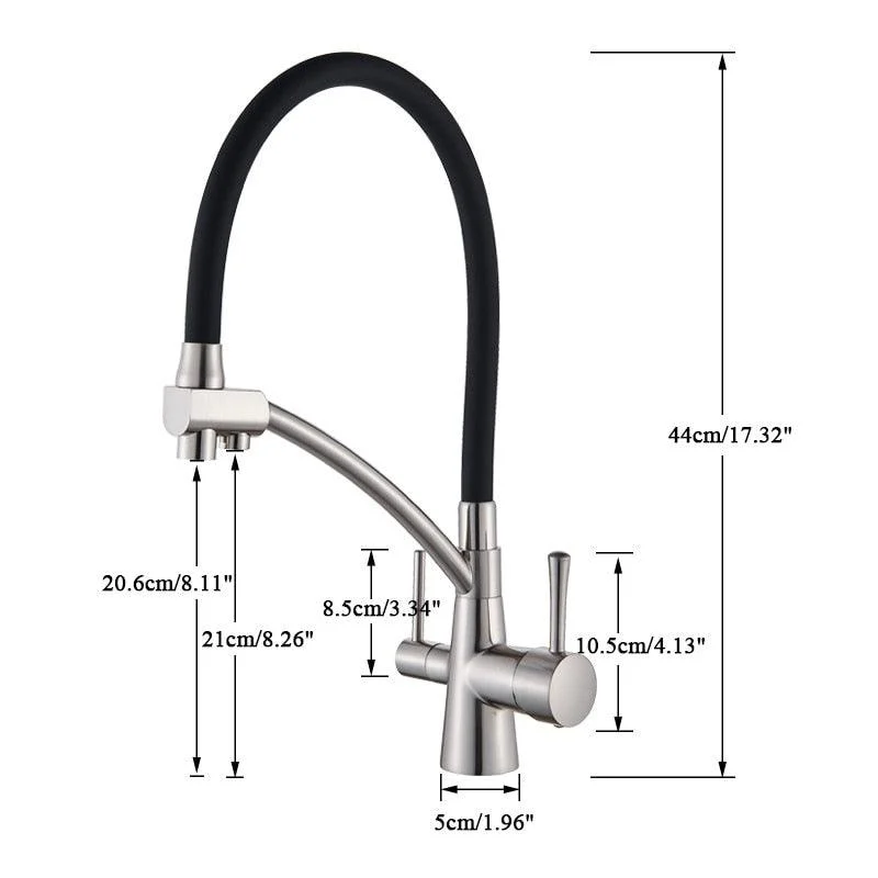 Kitchen Sink Pure Water Tap Pull-down Kitchen Tap 360 Rotation -Bathlova