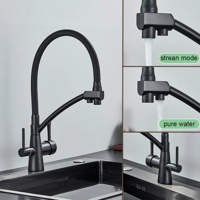 Kitchen Sink Pure Water Tap Pull-down Kitchen Tap 360 Rotation -Bathlova