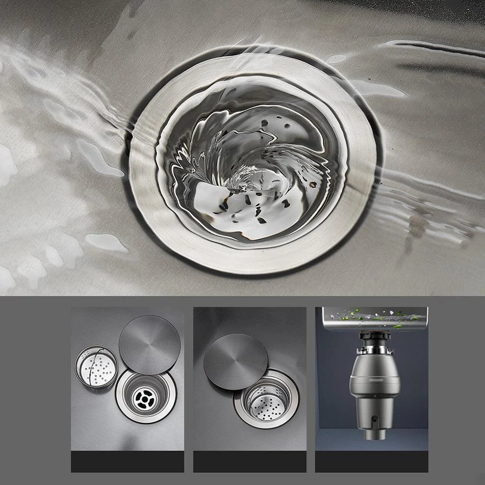 Kitchen Sink Round Single Bowl Fade Resistant Undermount Stainless Steel Kitchen Sink -Bathlova