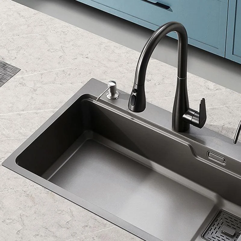 Kitchen Sink Stainless Rectangular Water Purification Kitchen Sink with Tap -Bathlova