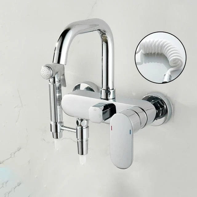 Kitchen Sink Tap Wall Mounted Basin Mixer Cold And Hot Water Mixer Tap -Bathlova