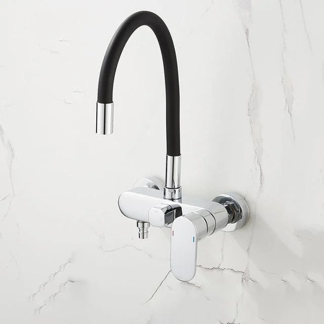 Kitchen Sink Tap Wall Mounted Basin Mixer Cold And Hot Water Mixer Tap -Bathlova