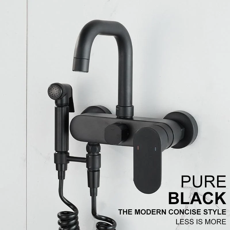 Kitchen Sink Tap Wall Mounted Basin Mixer Cold And Hot Water Mixer Tap -Bathlova