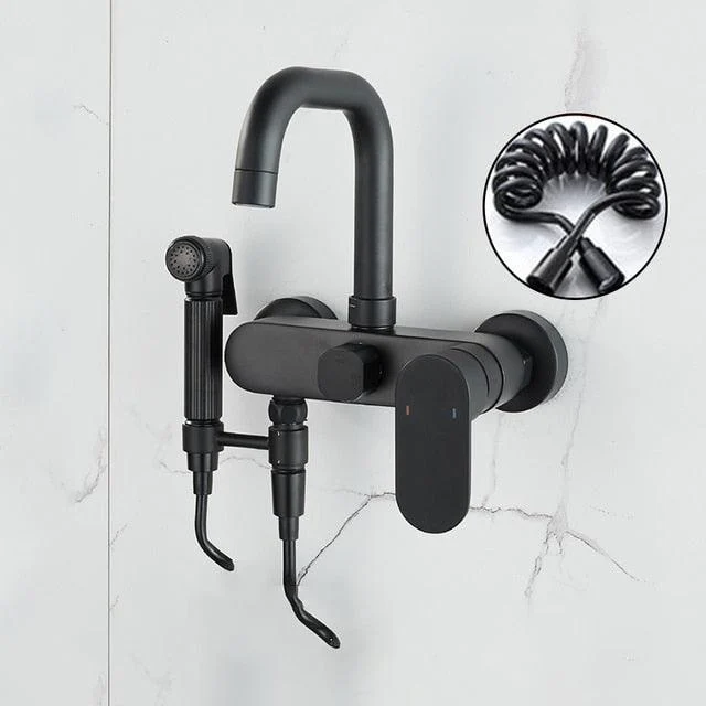 Kitchen Sink Tap Wall Mounted Basin Mixer Cold And Hot Water Mixer Tap -Bathlova