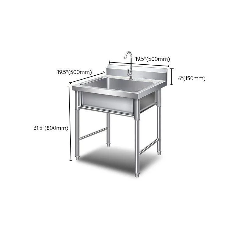 Kitchen Sink Top Mounted Stainless Steel Tap Included Kitchen Sink -Bathlova