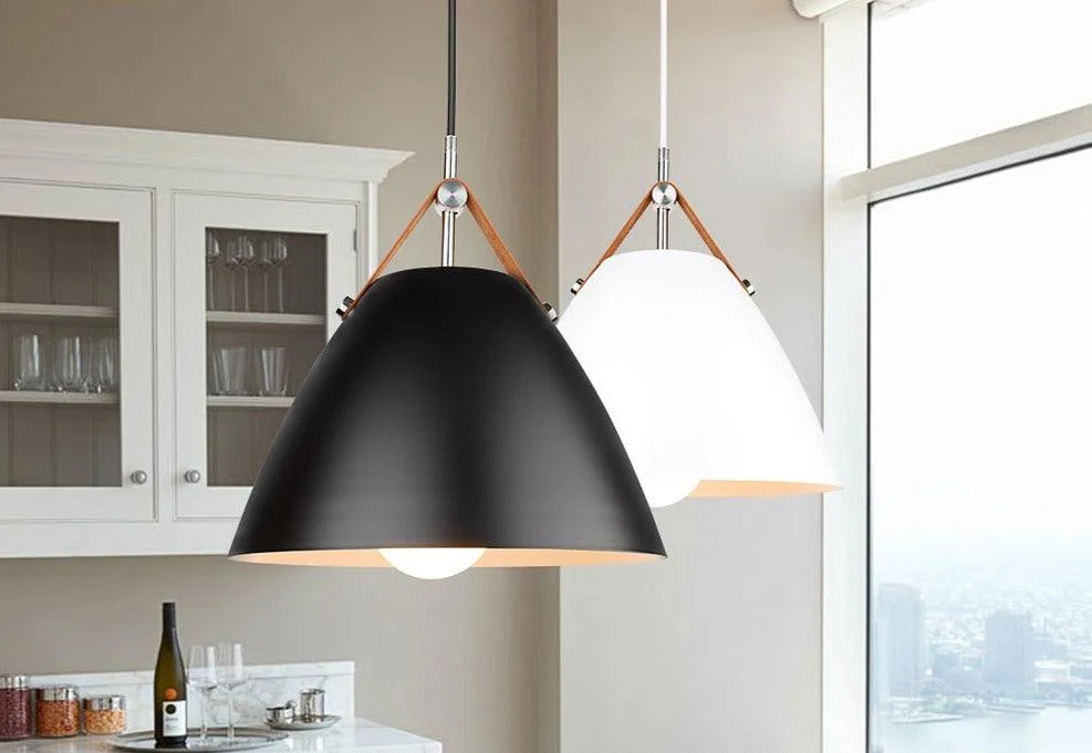 Leather Strap Pendant Lights -Bathlova