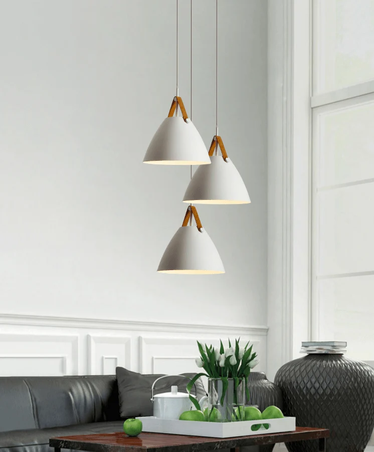 Leather Strap Pendant Lights -Bathlova