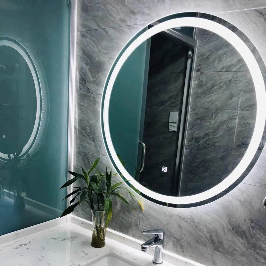 LED Bathroom Mirror Make up Mirror 3 Color Bright Light Smart Mirror -Bathlova