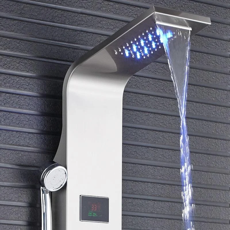 LED Black Shower Tap Bathroom SPA Massage Jet Shower Column System -Bathlova