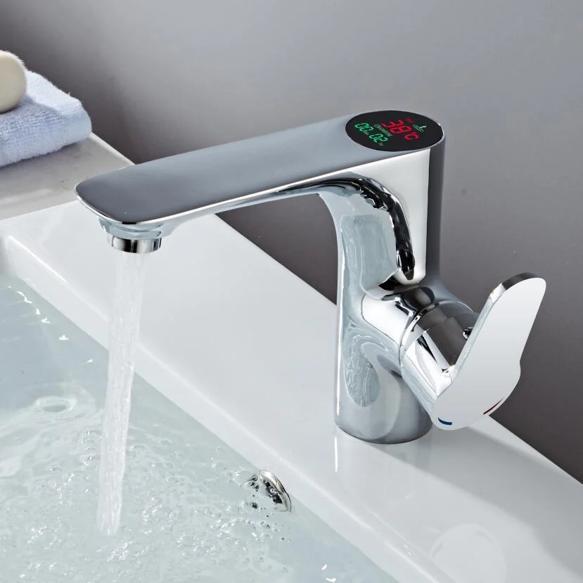 LED Digital Basin Tap Basin Mixer Temperature display Tap Tap -Bathlova