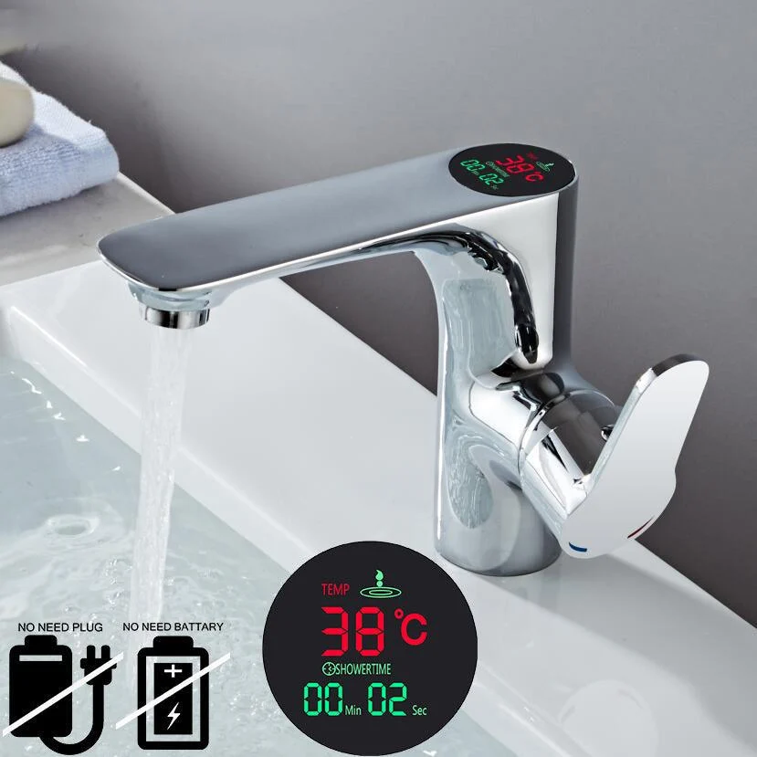 LED Digital Basin Tap Basin Mixer Temperature display Tap Tap -Bathlova