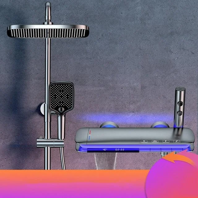 LED Digital Piano Bathroom Shower Set Bathtub Mixer Taps Tap -Bathlova