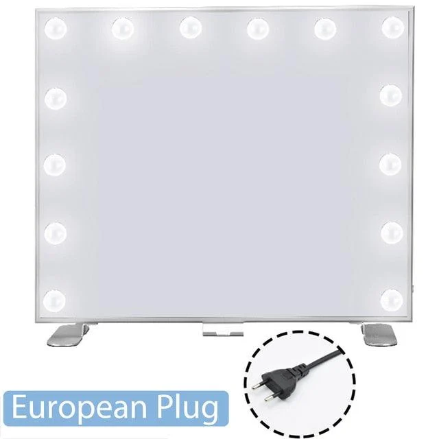 LED Large Makeup Mirror with 14 Dimmable Bulbs Hollywood Lighting -Bathlova