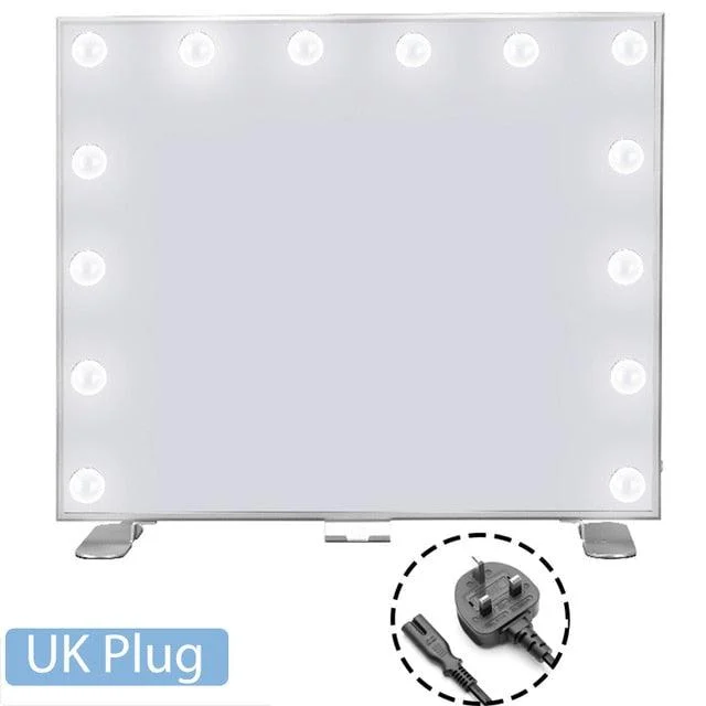 LED Large Makeup Mirror with 14 Dimmable Bulbs Hollywood Lighting -Bathlova