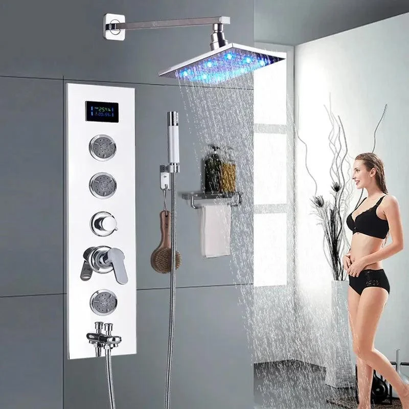 LED Shower Panel and Shower Head Free Wall Mounted Shower Tap -Bathlova