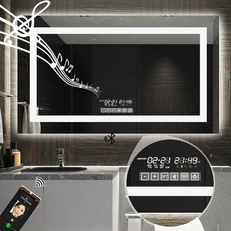 LED Smart Bathroom Mirror Wall Mounted Dressing Backlit Mirror -Bathlova