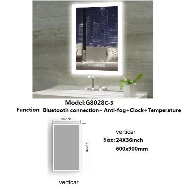 LED Smart Bathroom Mirror Wall Mounted Dressing Backlit Mirror -Bathlova