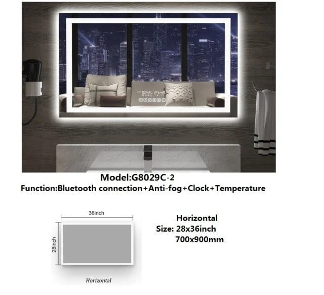 LED Smart Bathroom Mirror Wall Mounted Dressing Backlit Mirror -Bathlova