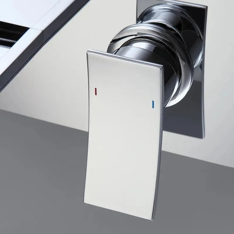 LED Wall-Mounted Waterfall Bathroom Sink Tap -Bathlova