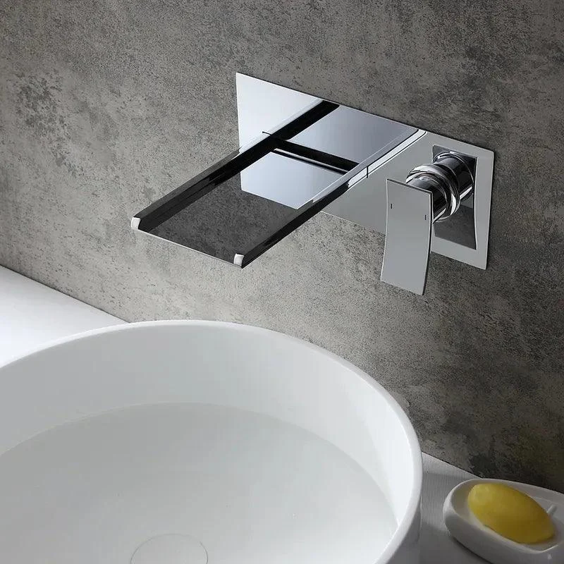 LED Wall-Mounted Waterfall Bathroom Sink Tap -Bathlova