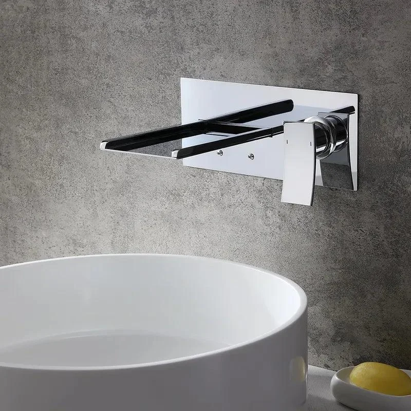 LED Wall-Mounted Waterfall Bathroom Sink Tap -Bathlova