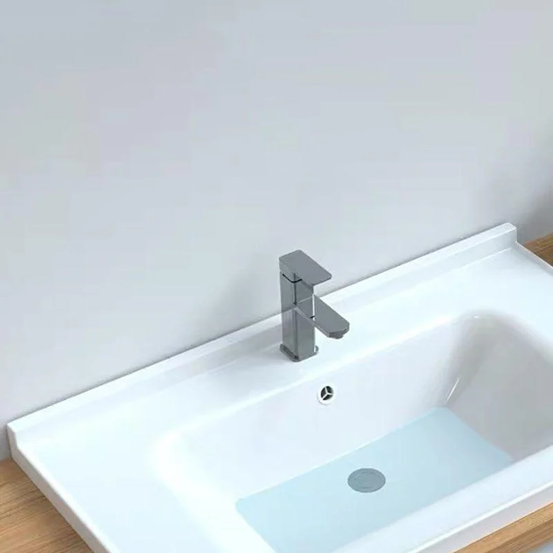 Modern Bathroom Sink Porcelain with Overflow Drop-in Bathroom Sink(Not Included Tap) -Bathlova