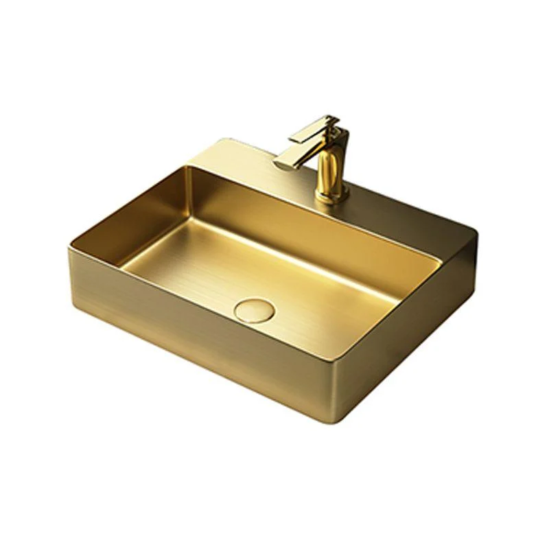 Modern Bathroom Sink Rectangular Bathroom Sink with Basin and Tap -Bathlova