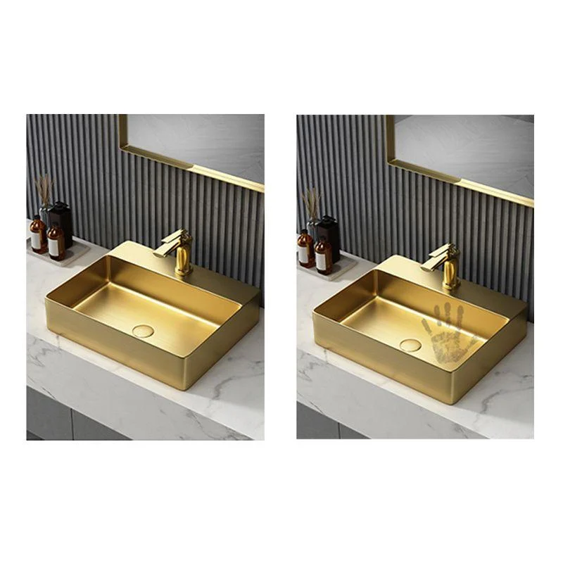 Modern Bathroom Sink Rectangular Bathroom Sink with Basin and Tap -Bathlova