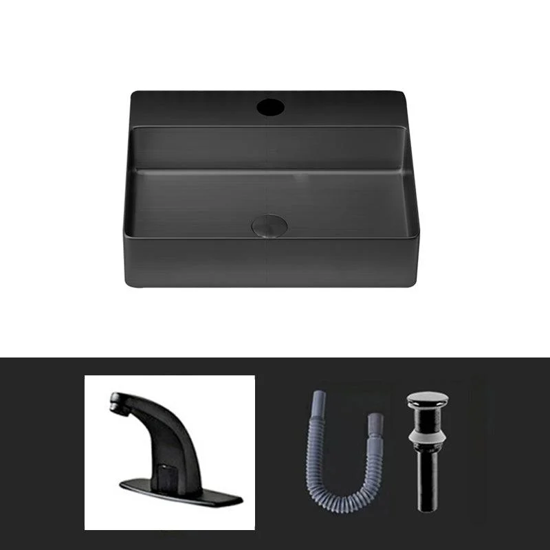 Modern Bathroom Sink Rectangular Bathroom Sink with Basin and Tap -Bathlova