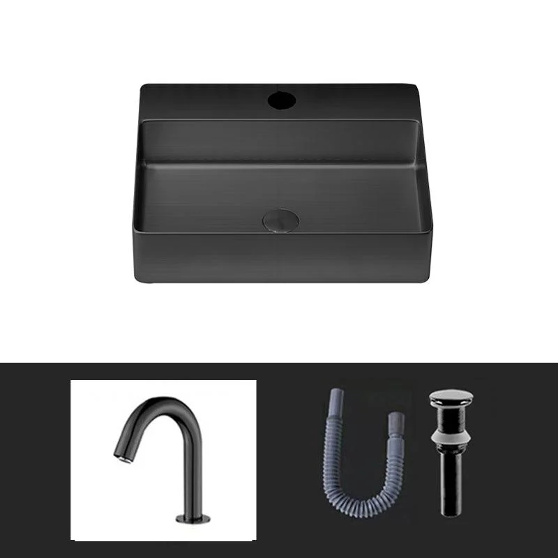 Modern Bathroom Sink Rectangular Bathroom Sink with Basin and Tap -Bathlova