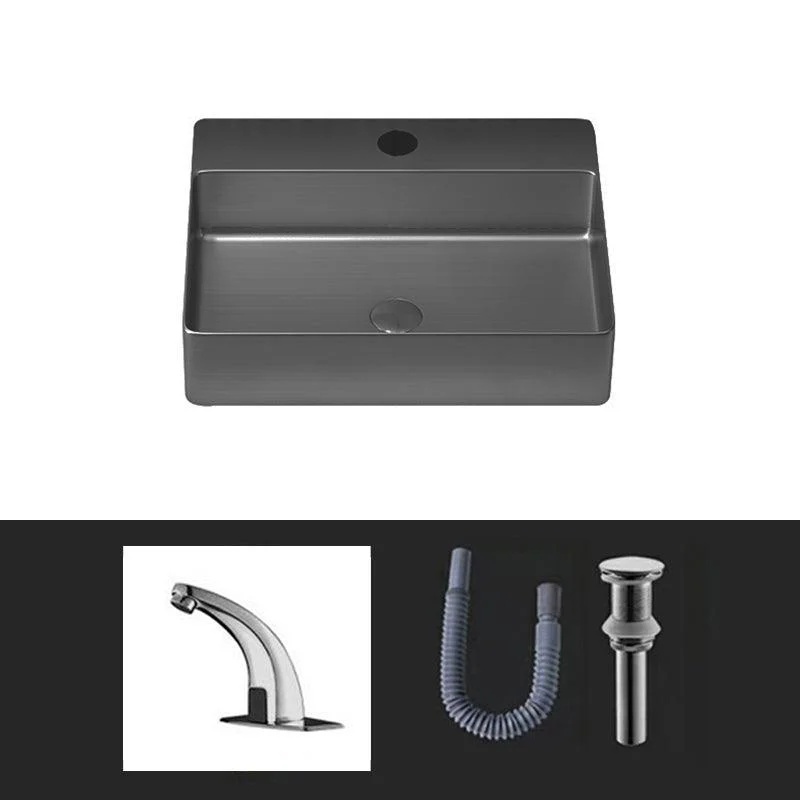 Modern Bathroom Sink Rectangular Bathroom Sink with Basin and Tap -Bathlova