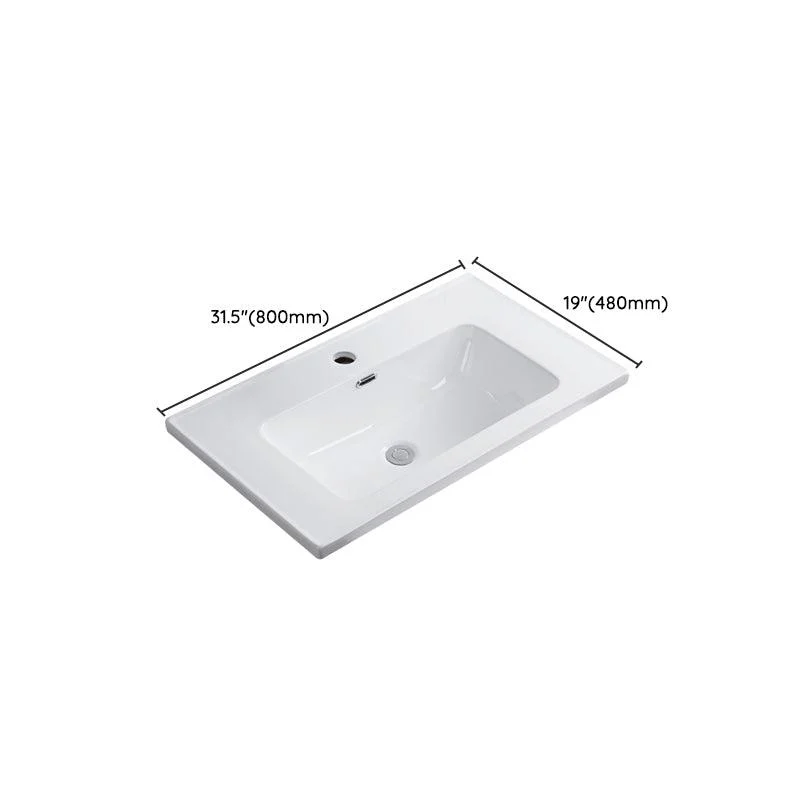 Modern Bathroom Sink Rectangular Trough Sink (Not Included Tap) -Bathlova