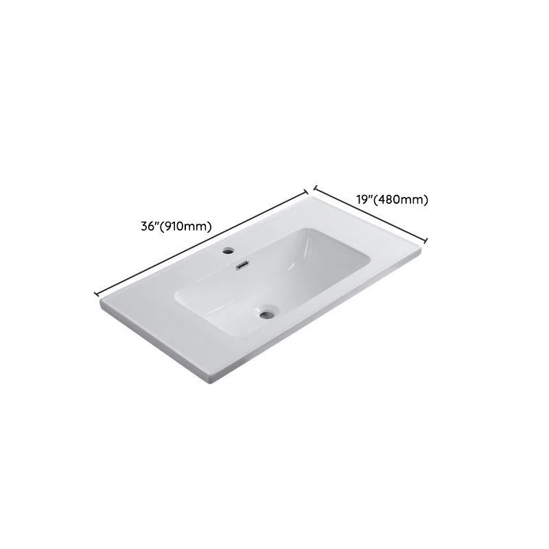 Modern Bathroom Sink Rectangular Trough Sink (Not Included Tap) -Bathlova