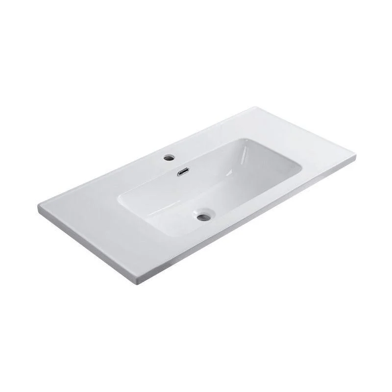 Modern Bathroom Sink Rectangular Trough Sink (Not Included Tap) -Bathlova